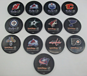 Puck Coasters NHL Teams Crown Royal Captain Morgan Oilers Flames Panthers Avs