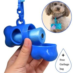1pc Pets Dog Poo Garbage Waste Bag Clean Carrier Holder Bone Shape Dispenser Box