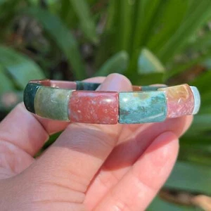 Brazalete suave elástico colorido jaspe océano - Imagen 1 de 9