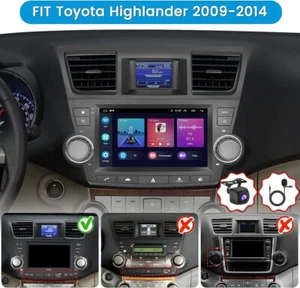 For Toyota Highlander 2009-2014 Car Stereo Radio 8+256G Android 13 GPS Carplay - Bild 1 von 17