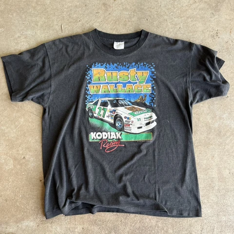Vintage 1989 Kodiak Racing Nascar Rusty Wallace T-Shirt Mens Xl Cover