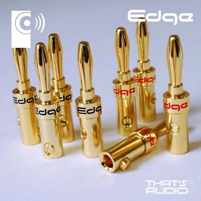 EDGE 4mm Banana Plug (Straight) Gold Plated (8 Pack) - Image 1 of 4