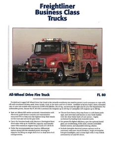 Fire Truck Data Sheet - Freightliner - Business Class FL 80 1997 Brochure (DB440 - Picture 1 of 1