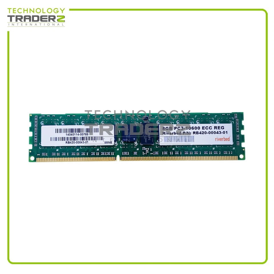 RB420-00043-01 Riverbed 8GB PC3-10600 DDR3-1333MHz ECC REG Dual Rank Memory - Image 1 of 1