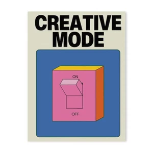 Colorful Vintage Creative Mode Print Poster Canvas Painting Abstract Blue Switch - Picture 1 of 12