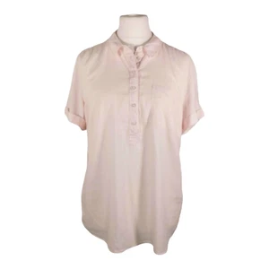 New Pink Candy Striped Blouse Size 18 Top 100% Cotton Shirt Button Pocket BNWOT - Picture 1 of 15