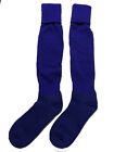 Classic Adult Soccer Sock, Solid Color Blue, AM, Shoe Size 5-9    E70-FD 