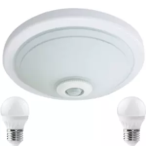 LED Keller Deckenlampe mit Bewegungsmelder Sensor Leuchte 2 x 5 Watt - Bild 1 von 21