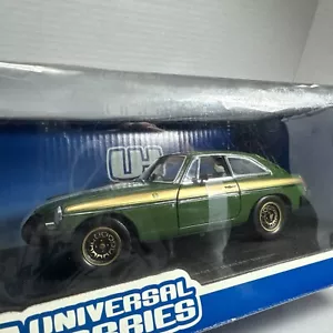 MGB GT Jubilee Edition Green/Gold Universal Hobbies 1/18 Scale Diecast 4458 NIB - Picture 1 of 17