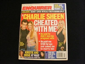 NATIONAL ENQUIRER magazine 2005 04 04 Charlie Sheen Kirstie Alley Aaron Carter - Picture 1 of 2