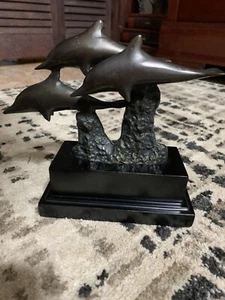 Antike Bronze Familie von Dolpin Statue (Angebote akzeptiert) - Bild 1 von 5