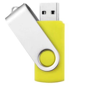 UNIREX Gelb USB STICK SWIVEL GELB 1GB bis 128GB und 4  Bügelfarben wählbar. - Bild 1 von 12