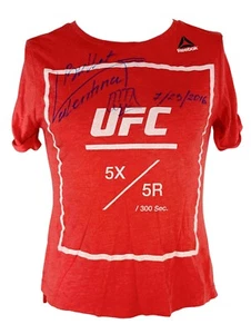 Valentina Shevchenko autographed signed shirt UFC Event Worn LOA Alexa Grasso - Picture 1 of 5