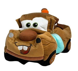 DISNEY PARKS Pixar Cars Tow Mater Reversible Tire Wheel Large Pillow Plush Flips - Picture 1 of 10