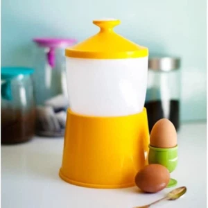 Half Boiled Egg Cooker Yellow Traditional Malaysian Design Made in Malaysia - Picture 1 of 10
