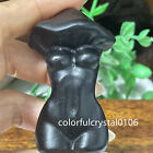 2.5" Natural Obsidian Quartz Hand Carved Crystal  Female Model Healing Gift.1pc