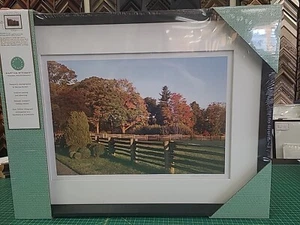 Martha Stewart FRAMED photo print called "Autumn Light On Paddock Fence NEW CO - Picture 1 of 6