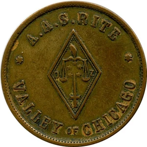 Scottish Rite Valley of Chicago, Illinois IL Council Princes of Jerusalem Token - Picture 1 of 2