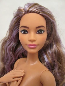 Nude Barbie Fashionistas # 244 Hybrid Doll Made to Move Body Lavender Hightlight - Bild 1 von 12