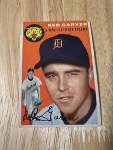 1954 Topps - Ned Garver #44 White Back - 2 geknickte Ecken - Bild 1 von 2