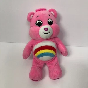 CHEER BEAR Care Bears Pink Classic Plush Toy Stuffed Animal Rainbow Small - Picture 1 of 3