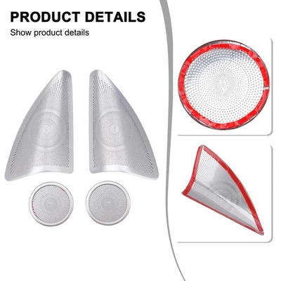 Elegante copri altoparlanti argento finiture per Mercedes W166GLE ML per X166GLS - Immagine 1 di 4