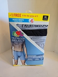 Fruit of the Loom Herren 6 Stück Comfort Suprem Boxershorts schwarz/grau Gr. XL - Bild 1 von 3