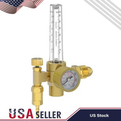 Mig Tig Flow Meter Regulator Argon CO2 Gas Welder Welding Weld Regulator Gauge - Image 1 of 4