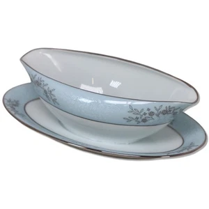 Noritake Blueridge 5858 Gravy Boat Blue White Japan Vintage 1950's - Picture 1 of 4