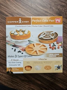 Sartén para pasteles Copper Chef Perfect 9"/Hace 3 tipos de pasteles/Nueva en caja - Imagen 1 de 2