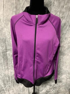 Be Inspired Active Black/Purple Track Suit Jacket - Picture 1 of 4
