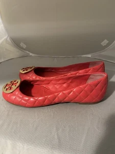 Ballet Tory Burch Quinn Talla Plana 10M Acolchado Carnaval/Cuero Dorado - Imagen 1 de 10