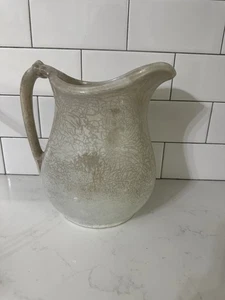 Vintage Ironstone Pitcher with Crazing And Crackle - Picture 1 of 6