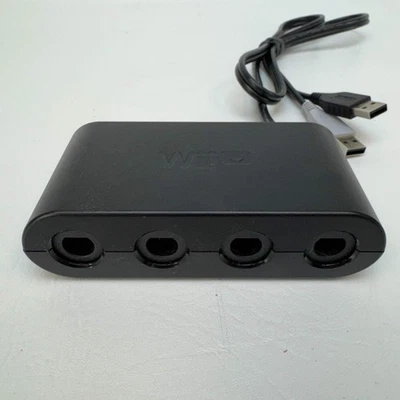Nintendo Will U Gamecube Controller Adapter Black WUP-028 - Image 1 of 4