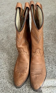Dan Post Western Womens Brown Mid Calf Boots Sz 8D 16749 Rust Elk - Picture 1 of 14