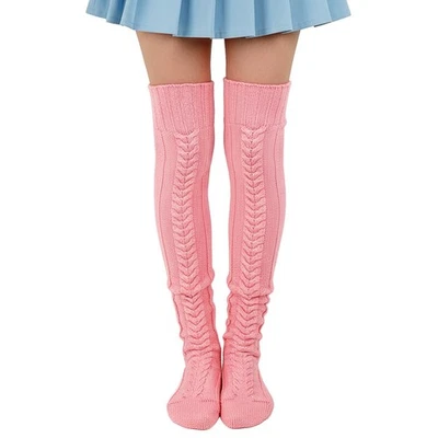 Wrapables Cable Knit Over the Knee Thigh High Winter Boot Socks - Image 1 of 4