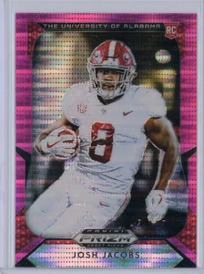 Panini Prizm Draft Picks 135 Josh Jacobs RC 2019 Pink Pulsar - Imagen 1 de 2