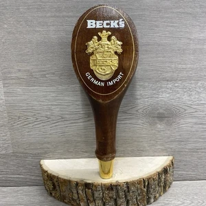 BECK’S German Import Beer Tap Handle - Wooden - 8” Man Cave Bar Collectible - Bild 1 von 12