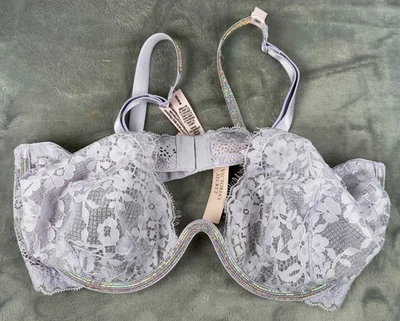 Victoria's Secret Women's Twinkle Lace Mono Purple - Size M-DD - NWT - Image 1 of 4