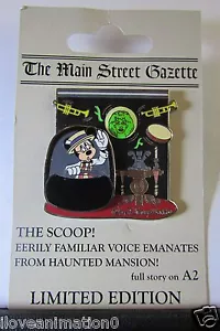 Disney Pin WDW The Scoop The Haunted Mansion LE Mickey Mouse Pin - Bild 1 von 3