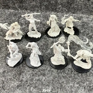 8PCS D&D Nolzur's Marvelous Tiefling Sorcerer Half-Orc Barbarian Fighter Minis  - Picture 1 of 5