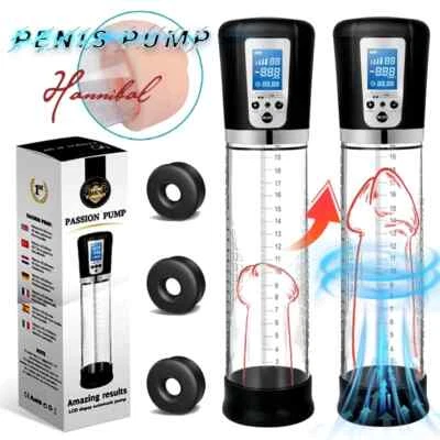 Vacuum Electric Penis Pump Digital rechargeable Male Men Penis Enlarger Growth - Image 1 of 4