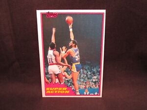 1981-82 Topps Basketball Kareem Abdul-Jabbar SA #106 EXMT Los Angeles Lakers