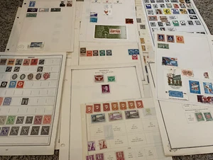 WORLD STAMPS LOT ON ALBUM PAGES AMAZING GIFT PRESENT IDEA FOR GRANDPA OR FATHER - Picture 1 of 12