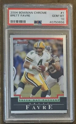 2004 Bowman Chrome FB #1 Brett Favre card PSA 10 Gem Mint! Green Bay Packers! - Image 1 of 2