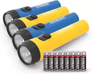 EVEREADY Torce LED (Confezione da 4), Luminose per Giallo/Blu - Foto 1 di 4