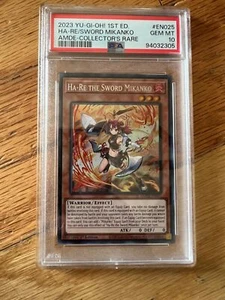 Yu-Gi-Oh 1st Edition Ha-Re The Sword Mikanko Collectors Rare #EN025 PSA 10 Pop 4 - Foto 1 di 1