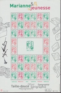 BRIEFMARKEN FRANKREICH NEU ** 2013 BLATT MARIANNE DE CIAPPA UND KAWENA F4774A - Bild 1 von 1