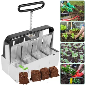 Soil Blocker 2in Manual Soil Block Maker Handheld Seed Tool 8 Square Blocks ⇧ - Picture 1 of 12