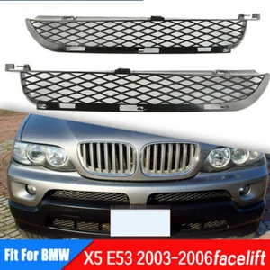 Front Upper Bumper Outlet Mesh Lower Grille Grill For BMW X5 E53 2003-2006 New - Picture 1 of 7